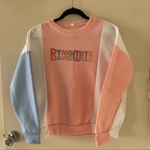 BTS Dynamite Colorblock Crewneck Sweater BT21